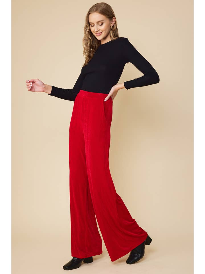 FSL Apparel - Wholesale Pants - Women's - SP7053 - WIDE LEG LONG PANTS WITH ELASTIC WAIST BAND12