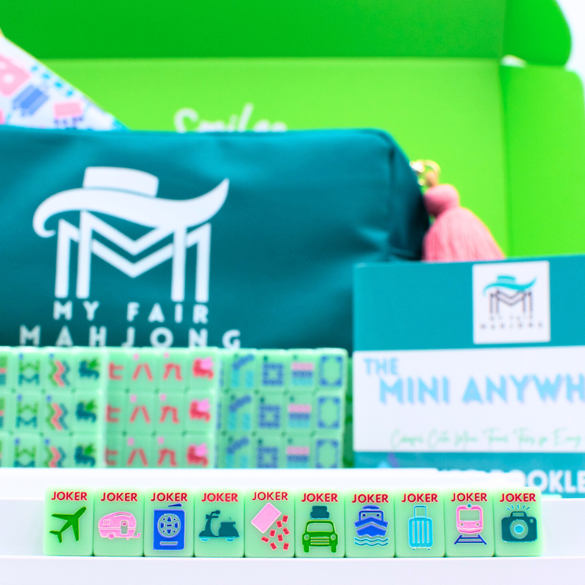 My Fair Mahjong - Vente Jeux de société - MINI TRAVEL MAHJONG  |  Série Mini Anywhere  |  Vert10