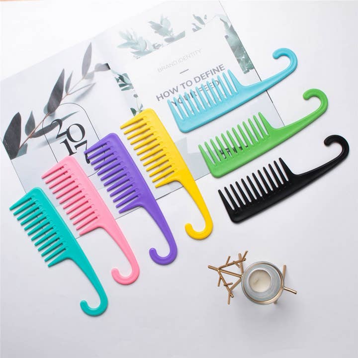 NINEXIS - Wholesale Hair Brush/Comb - CWAHA3178_THE HOOK CAN HANG LARGE TOOTH STRAIGHT HAIR COMB7