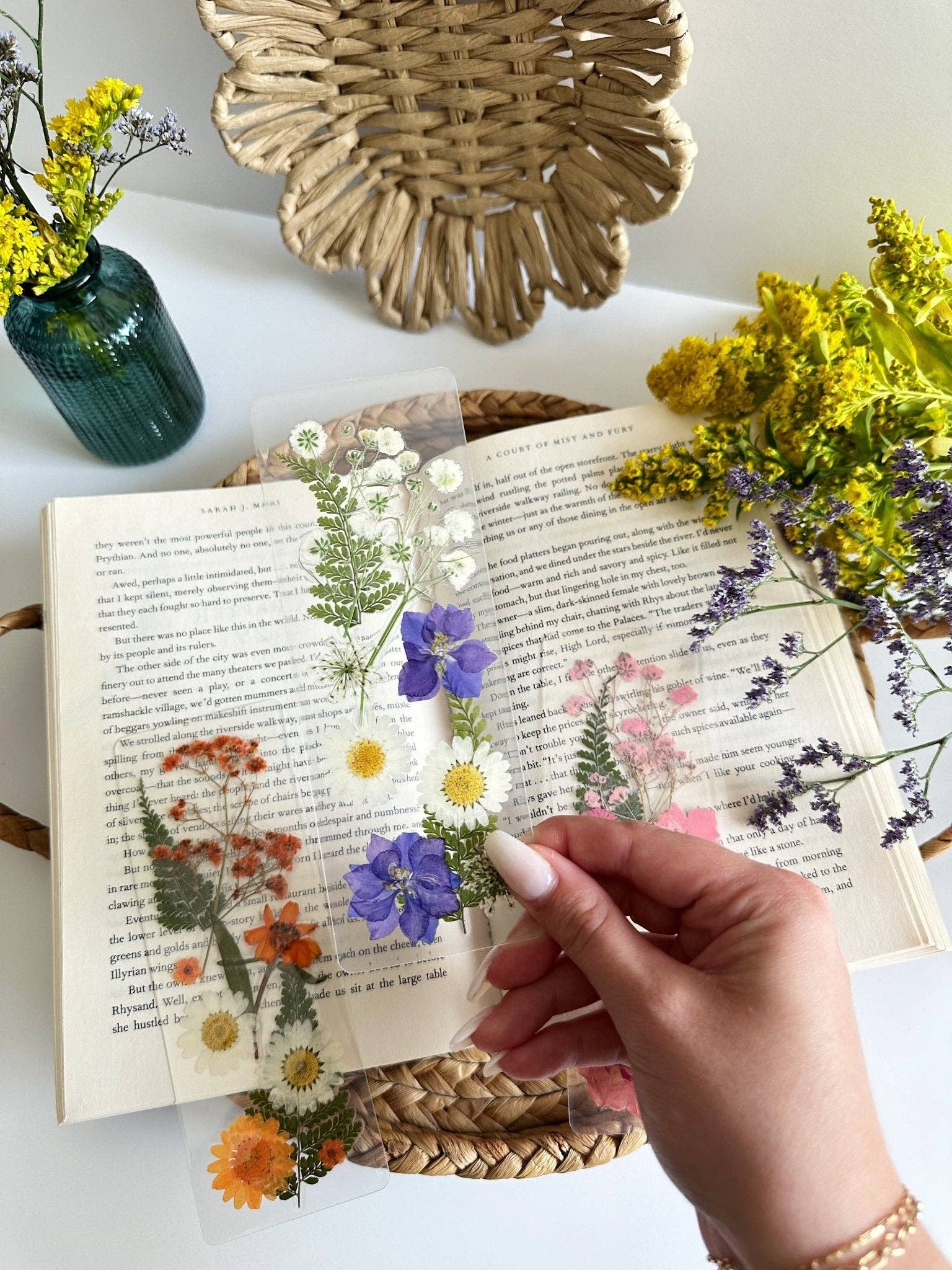 Petals & Pages by Grace - Wholesale Bookmark - pressed flower bookmark set3