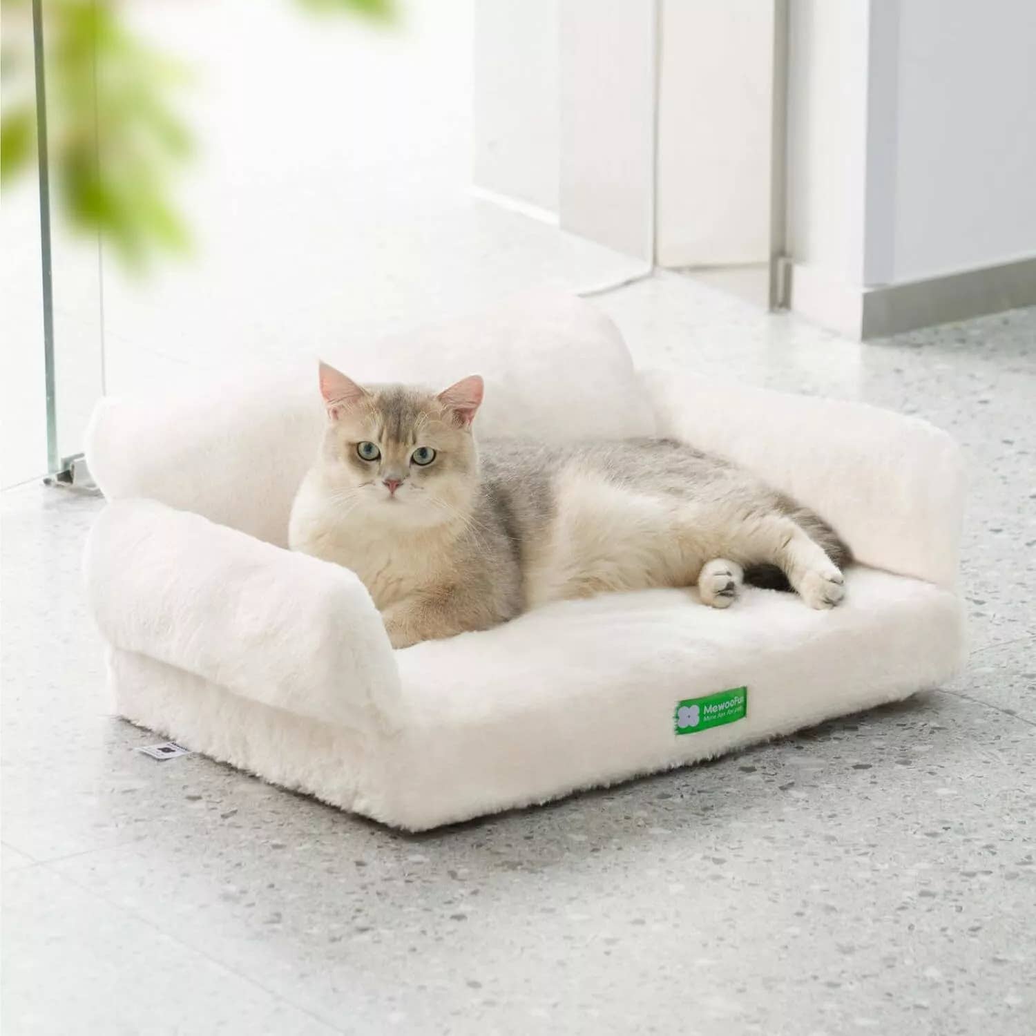 Robud & Mewoofun Official Store - Wholesale Bed voor huisdieren- Kat/hond - Mewoofun slaapbank Fluffy Sofa Zachte wasbare kattenmatten voor honden 5