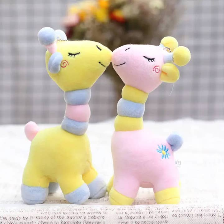 Giraffe Baby Soft Stuffed Plush Keychain In Bulk for wholesale by Holiday Farm