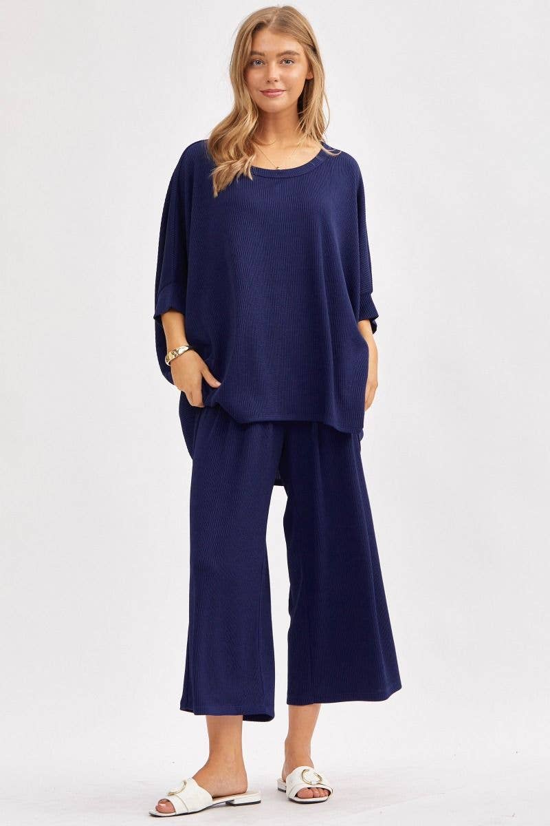 Dear Scarlett – Engroshandel Top- og buksesæt (IKKE Loungewear) - Dame – Solid Bluse + Bred Ben Sæt TRVSET-BALI6