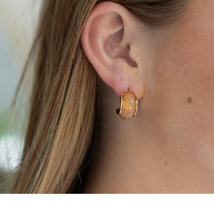 Caramel Drift Hoops for wholesale by Erin McDermott Jewelry