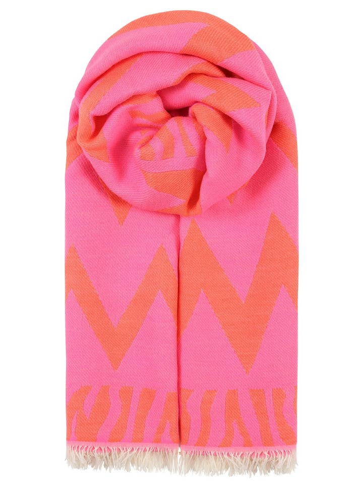 Pink Zig – Zag Scarf for wholesale by Ombre London