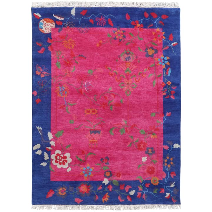 Garden Lantern Rug in Pink Begonia for wholesale by Post House