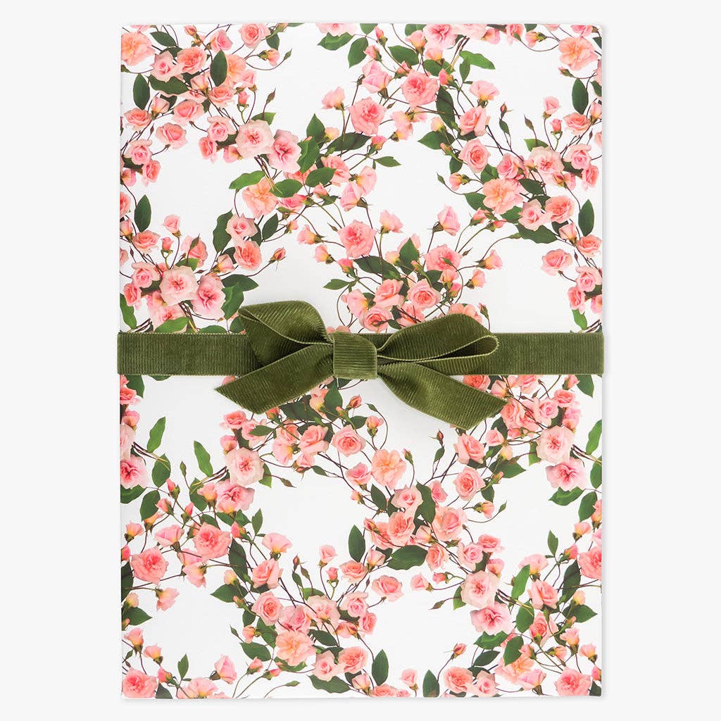 petal & pins - Wholesale Flat Wrap - Rose Lattice Wrapping Paper1