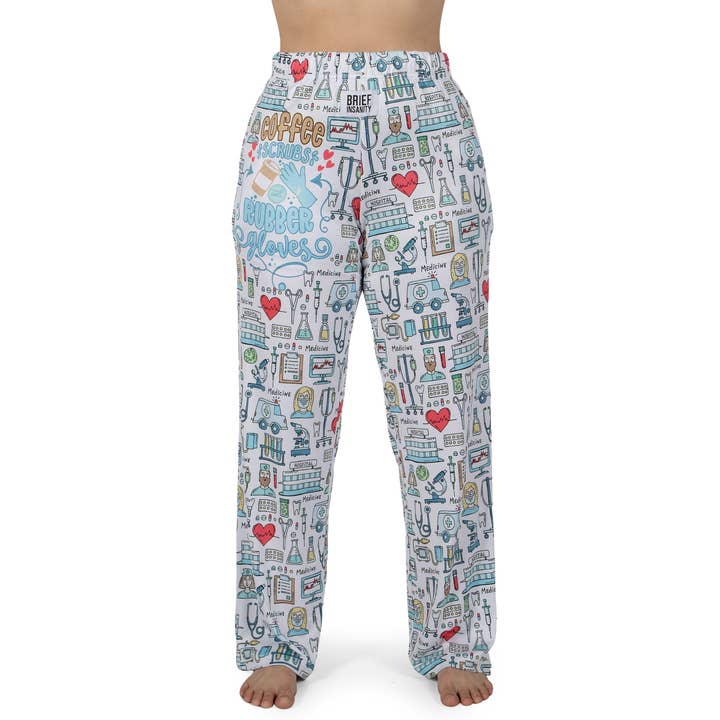 BRIEF INSANITY - Wholesale Sleepwear Bottom - Unisex - Nurse Life (White) Lounge Pants1
