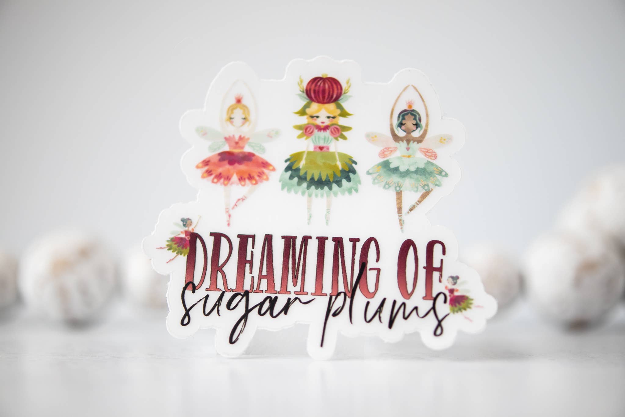 Savannah and James Co - Vendita all'ingrosso Adesivo - Dreaming Of Sugar Plum, adesivo in vinile, 7,6 x 7,6 cm0