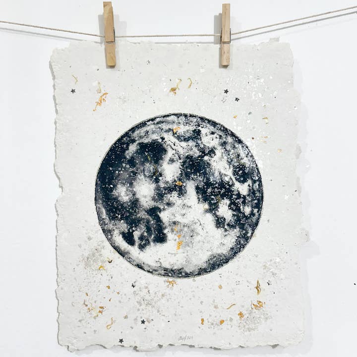 Alexa K - Vendita all'ingrosso Stampa artistica - Stampa su carta fatta a mano/Luna piena/Decorazione camera da letto