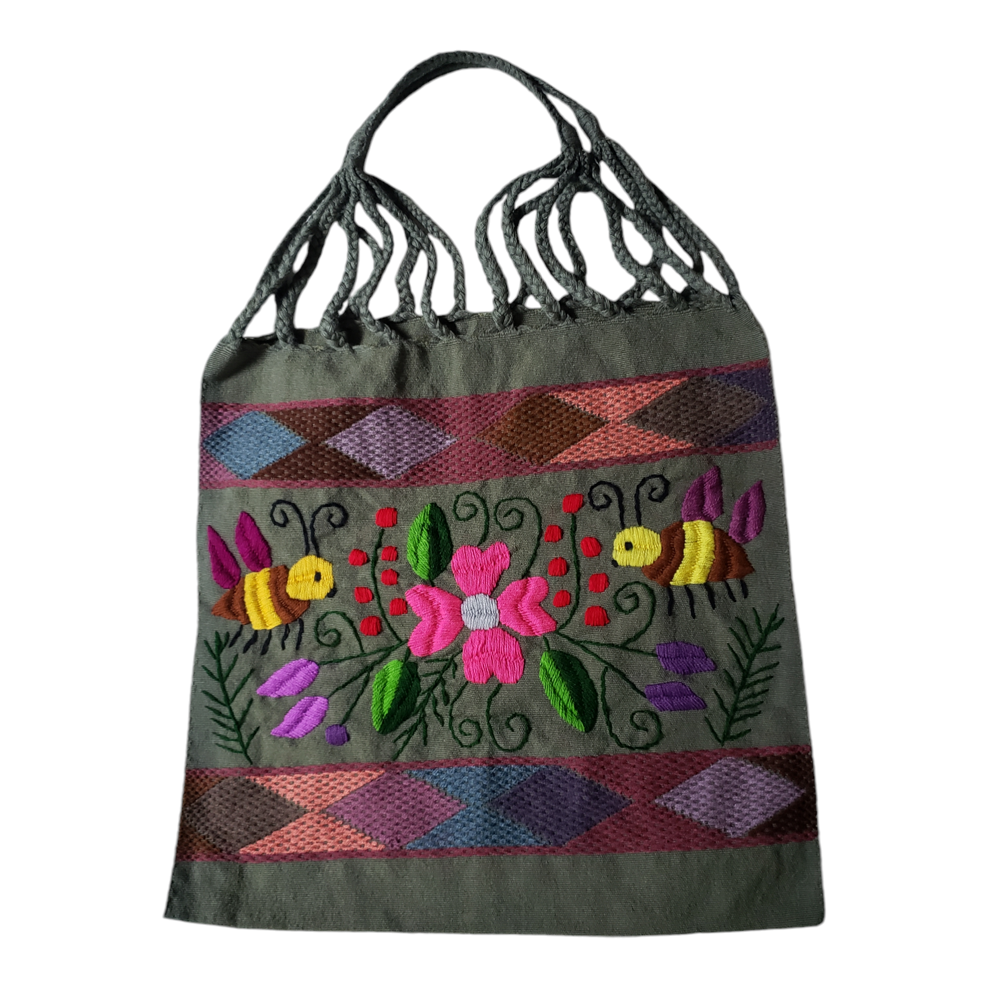 The Little Pueblo - Wholesale Tote Bag - Women's - Embroidered Mexican Woven Tote Bag19