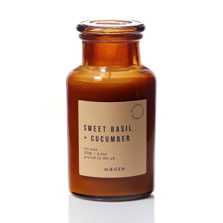 MÆGEN Alchemist Candle - Sweet Basil & Cucumber and other Purchase Wholesale apothecary jars for candles. Free Returns & Net 60 Terms on Faire trending on Faire.