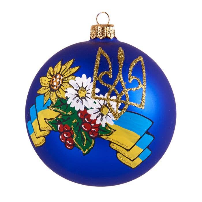 STP - Wholesale Ornament - Blue Ukraine Glass Christmas Tree Ornament0