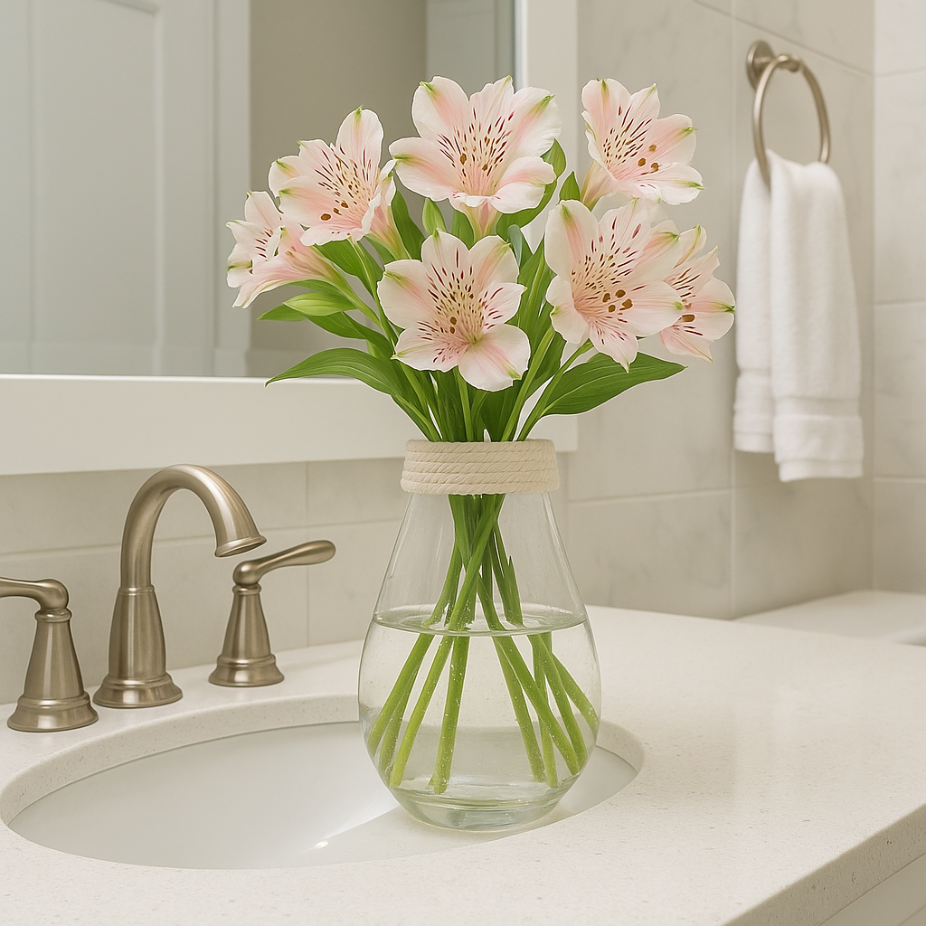 Noah Decoration - Vente Vases - Vase en verre transparent en corde de chanvre -5