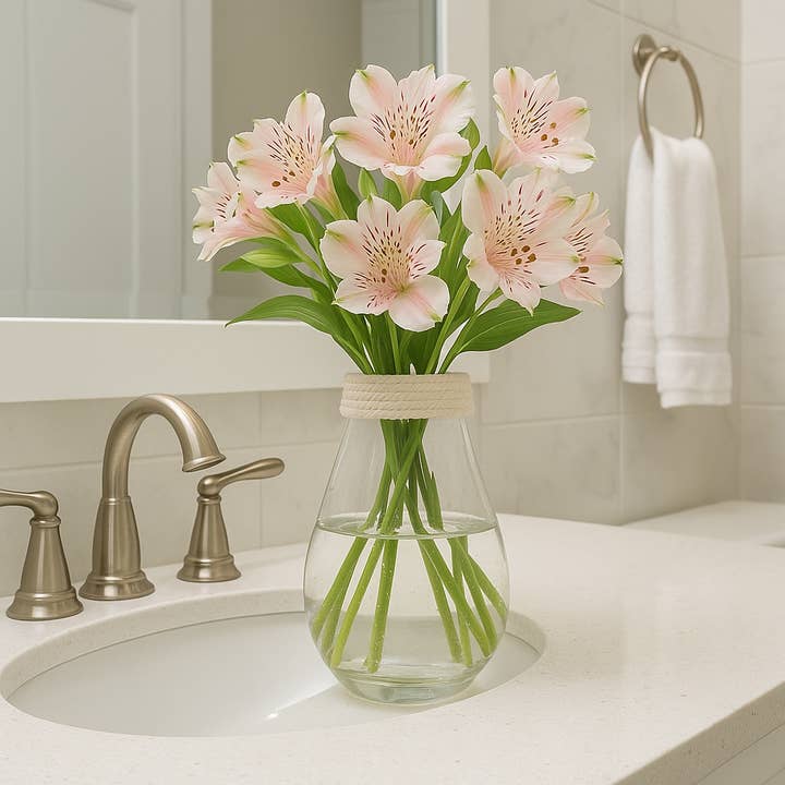 Noah Decoration - Wholesale Vase - Hemp Rope Clear Glass Vase -5