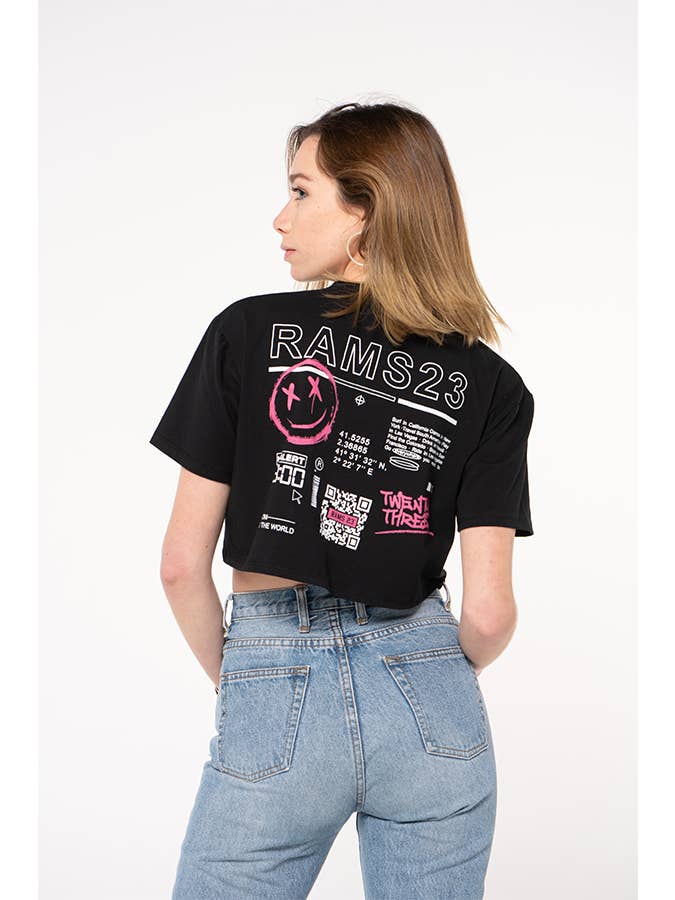 RAMS 23 - Wholesale Screen Printed T-Shirt - Women's - QR t-shirt.2