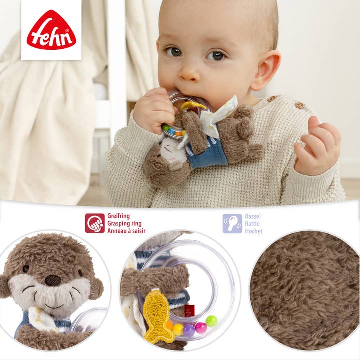 Fehn - Wholesale Handheld Rattle - Baby - Rasselring Otter - Greifling/Motor skills toys