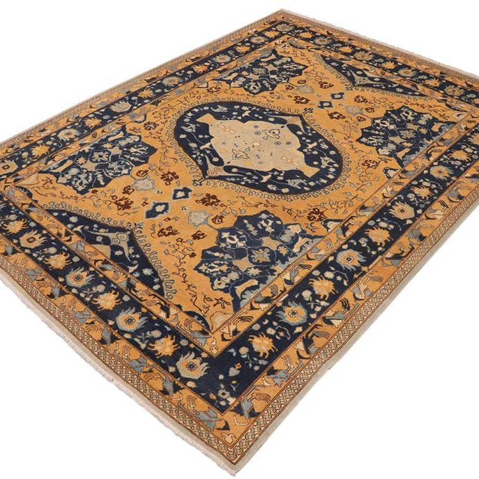 Classic Ziegler Stefani Orange/Blue Wool Rug - 9'0'' x 12'1'' for wholesale by Arshs Fine Rugs