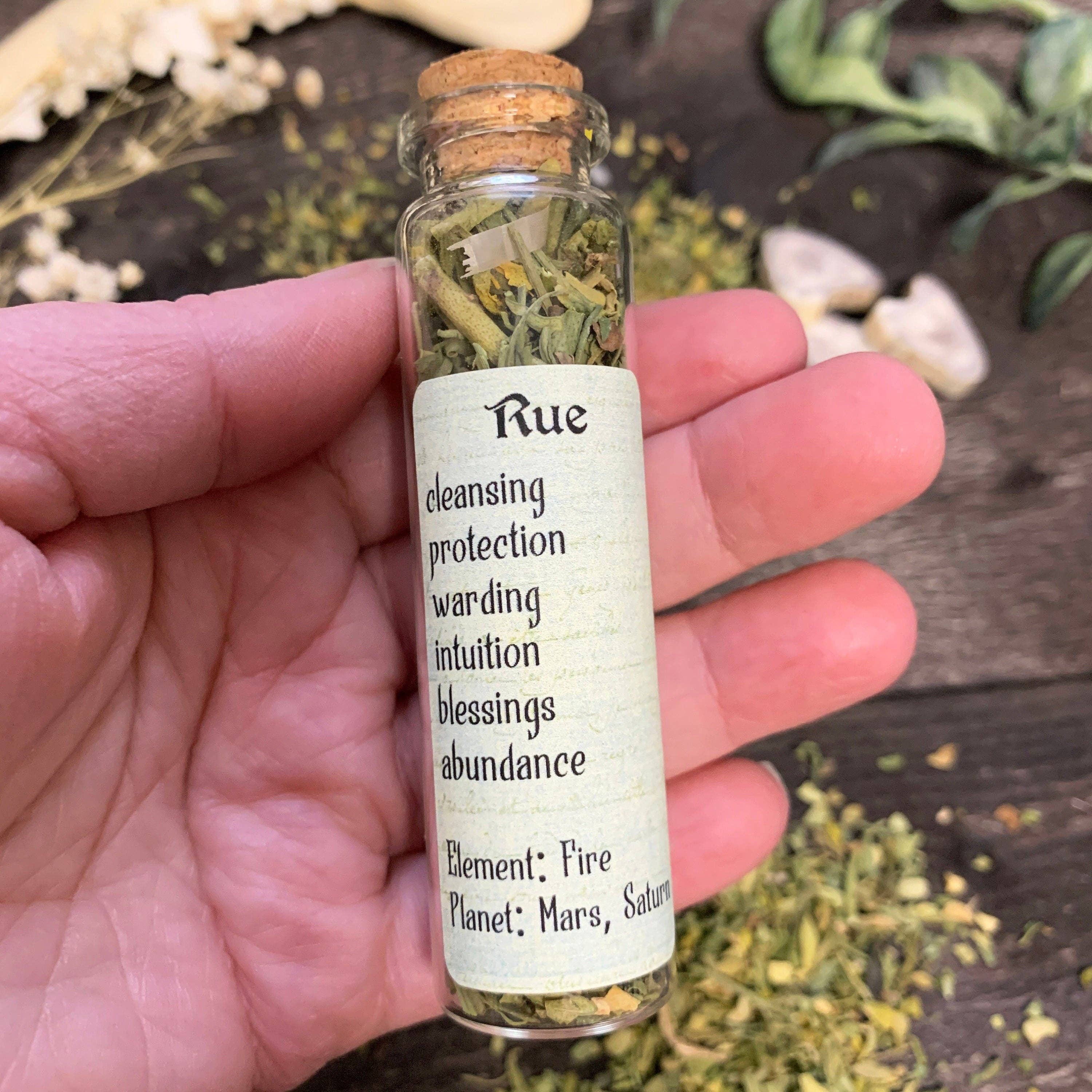 of Forest and Fae - Wholesale Meditation Supplies - Rue Herb Bottle • Witchcraft herbs for spells & rituals2