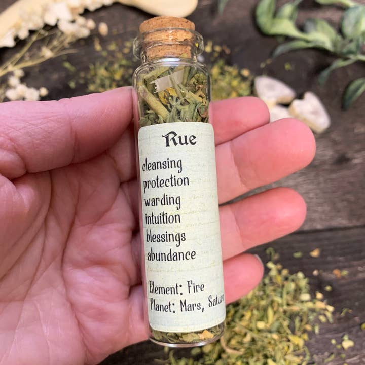 of Forest and Fae - Wholesale Meditation Supplies - Rue Herb Bottle • Witchcraft herbs for spells & rituals2
