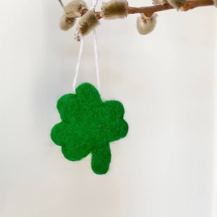 Wool Jamboree - Wholesale Ornament - Wool Felt Shamrock Ornament