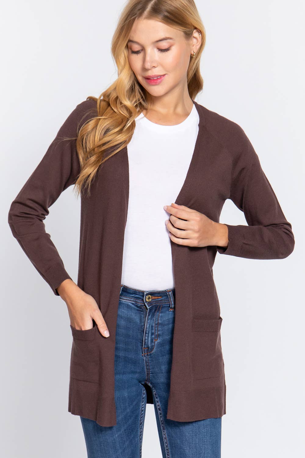 42POPS - Wholesale Cardigan - Women's - ",...SI-21342 RAGLAN SLV OPEN SWEATER CARDIGAN15