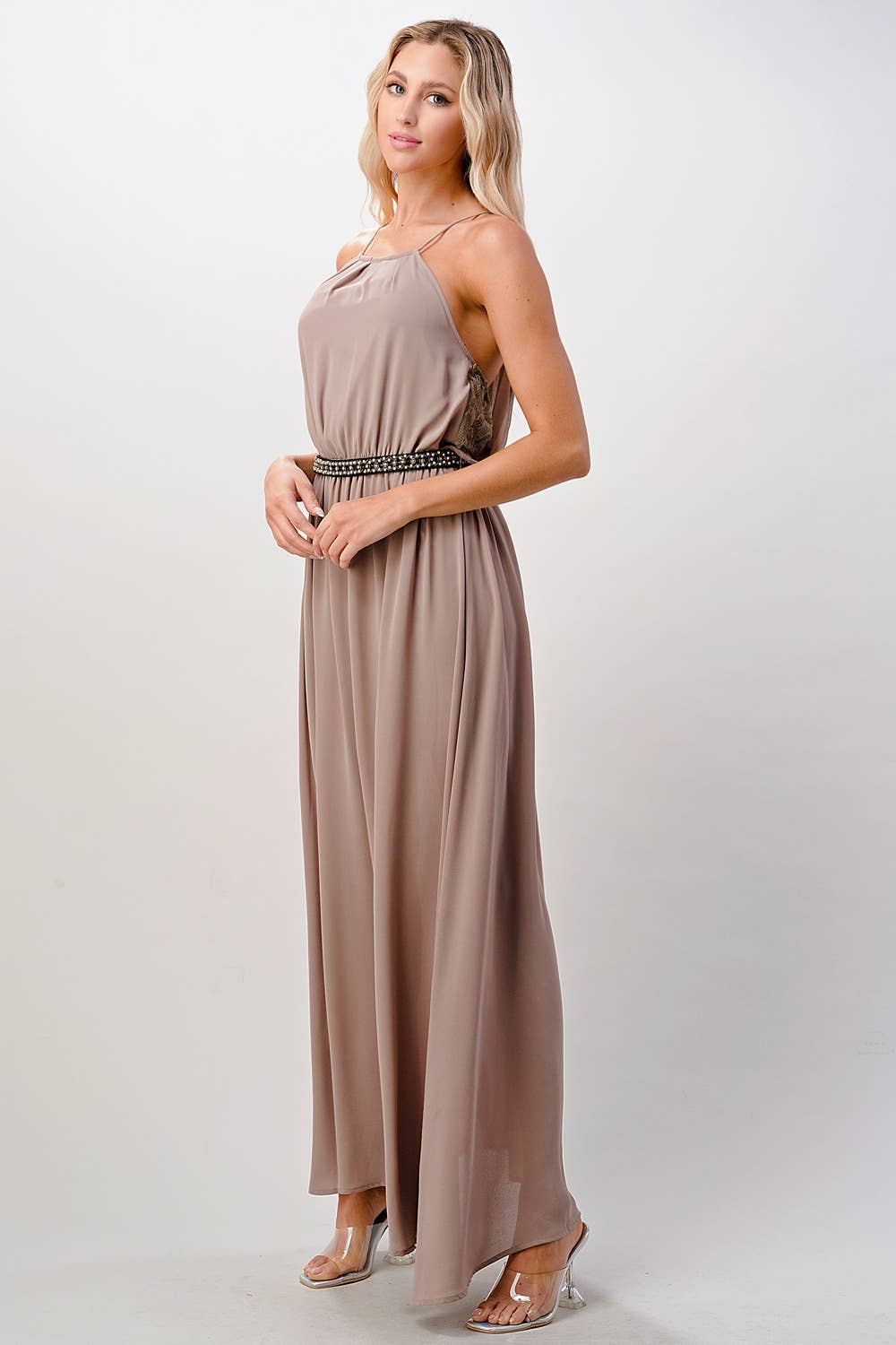 MILEY + MOLLY – wholesale Dress – Women's – Pleated Cami Chiffon Maxi Dress2