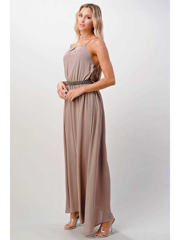 MILEY + MOLLY – wholesale Dress – Women's – Pleated Cami Chiffon Maxi Dress2