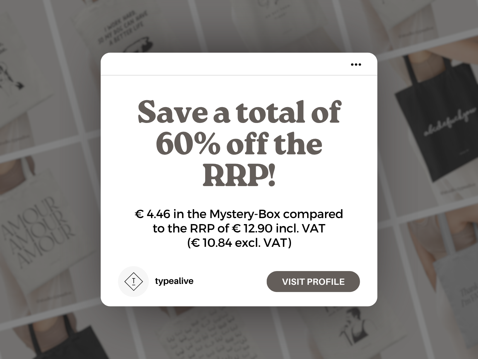 typealive - Wholesale Grocery/Shopping Bag - Mystery Box / 15 Cotton Bags3