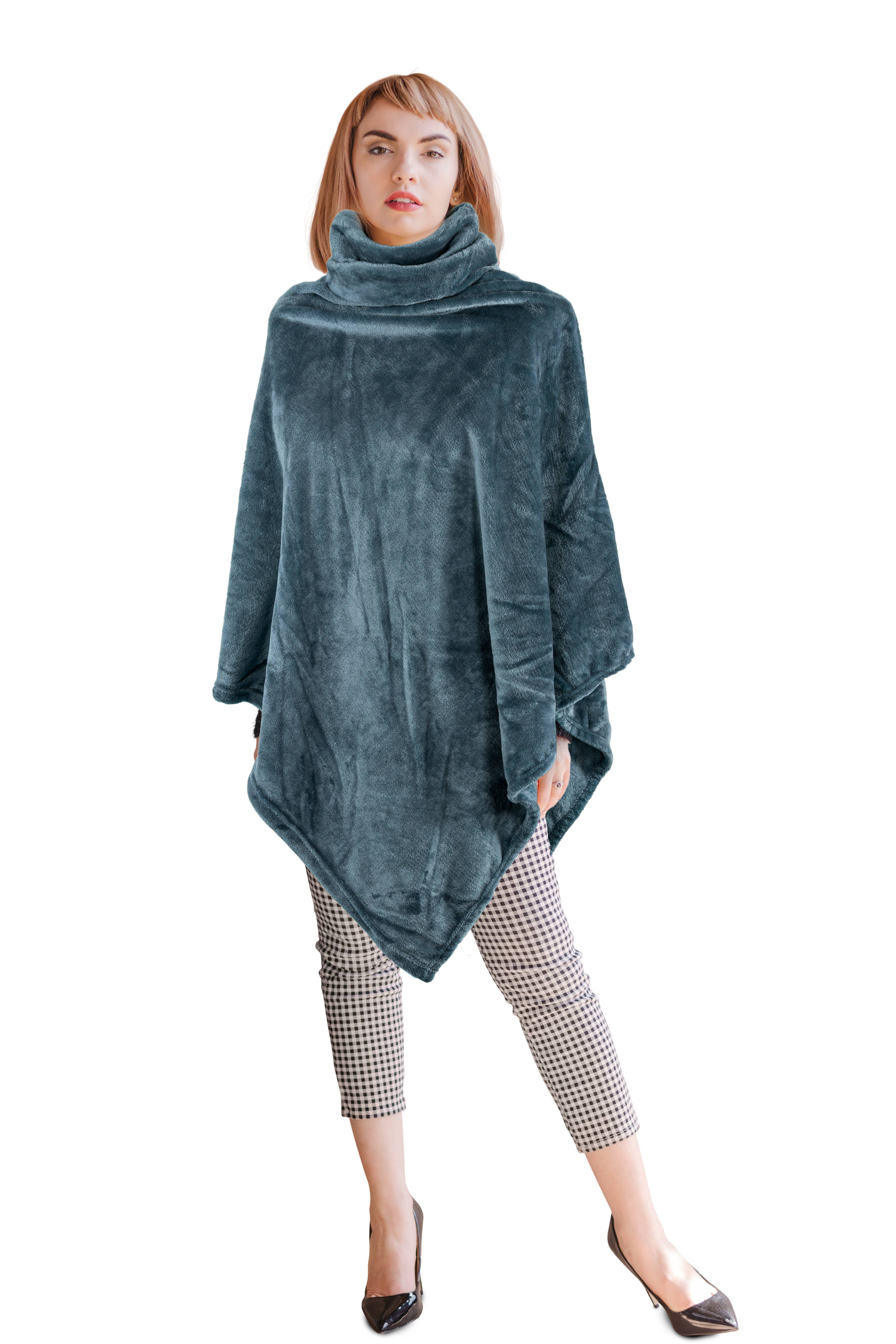 Tiseco - Wholesale Poncho - Unisex - Poncho COSY with collar - 80x80 cm13