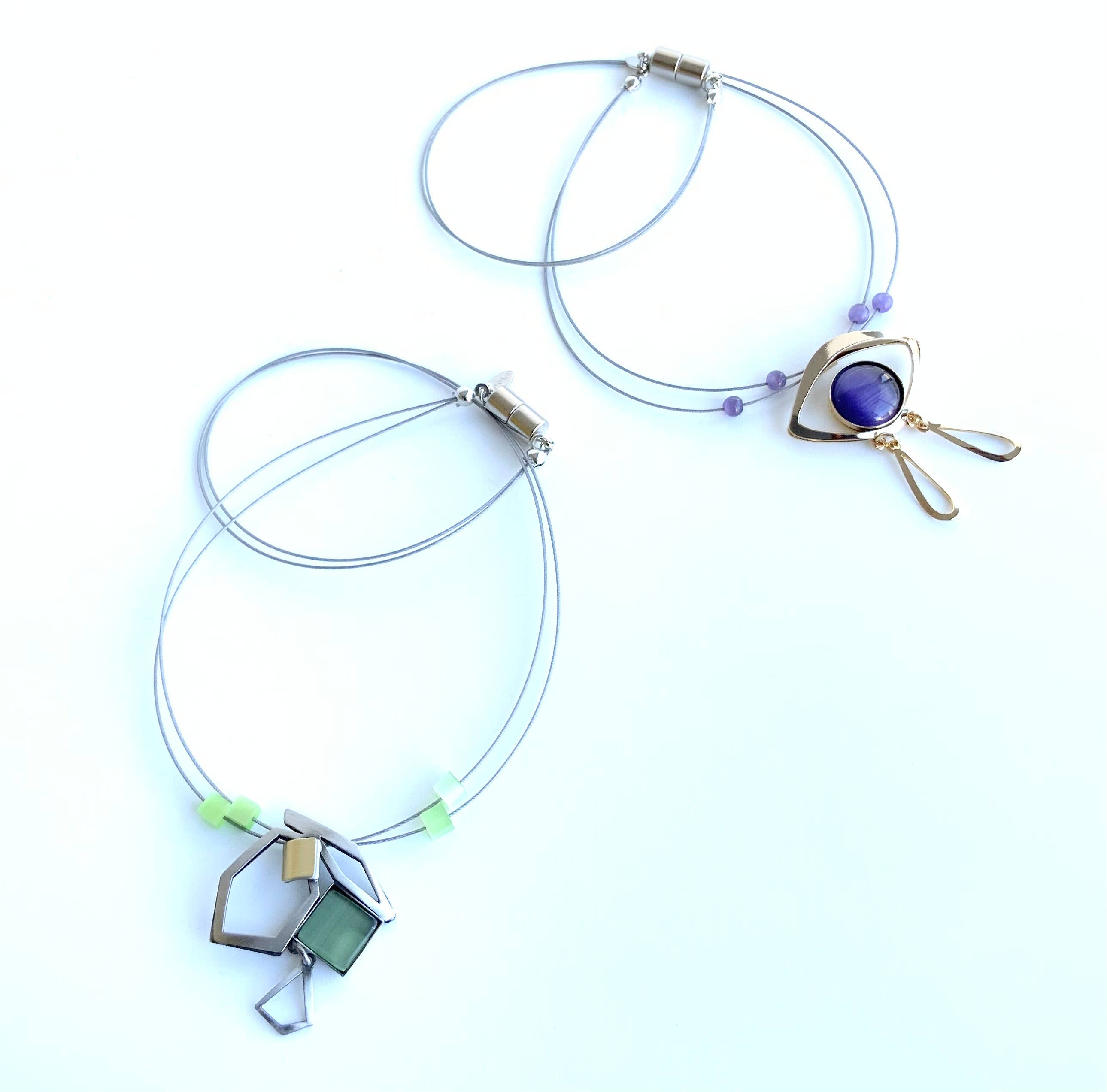 Christophe Poly / Crono Design - Vente Parures de bijoux - ENSEMBLES Préemballés (DFY1) - 6xColliers17'' & Ensembles d'Oreilles & Présentoirs Gratuits24