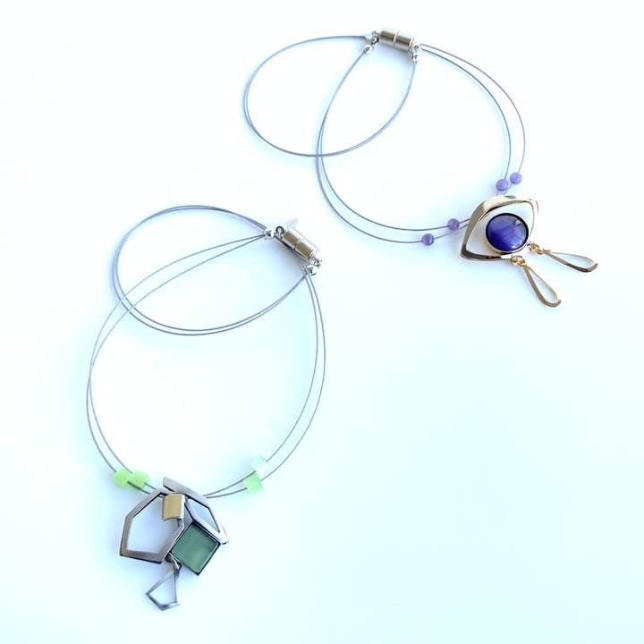 Christophe Poly / Crono Design - Vente Parures de bijoux - ENSEMBLES Préemballés (DFY1) - 6xColliers17'' & Ensembles d'Oreilles & Présentoirs Gratuits24