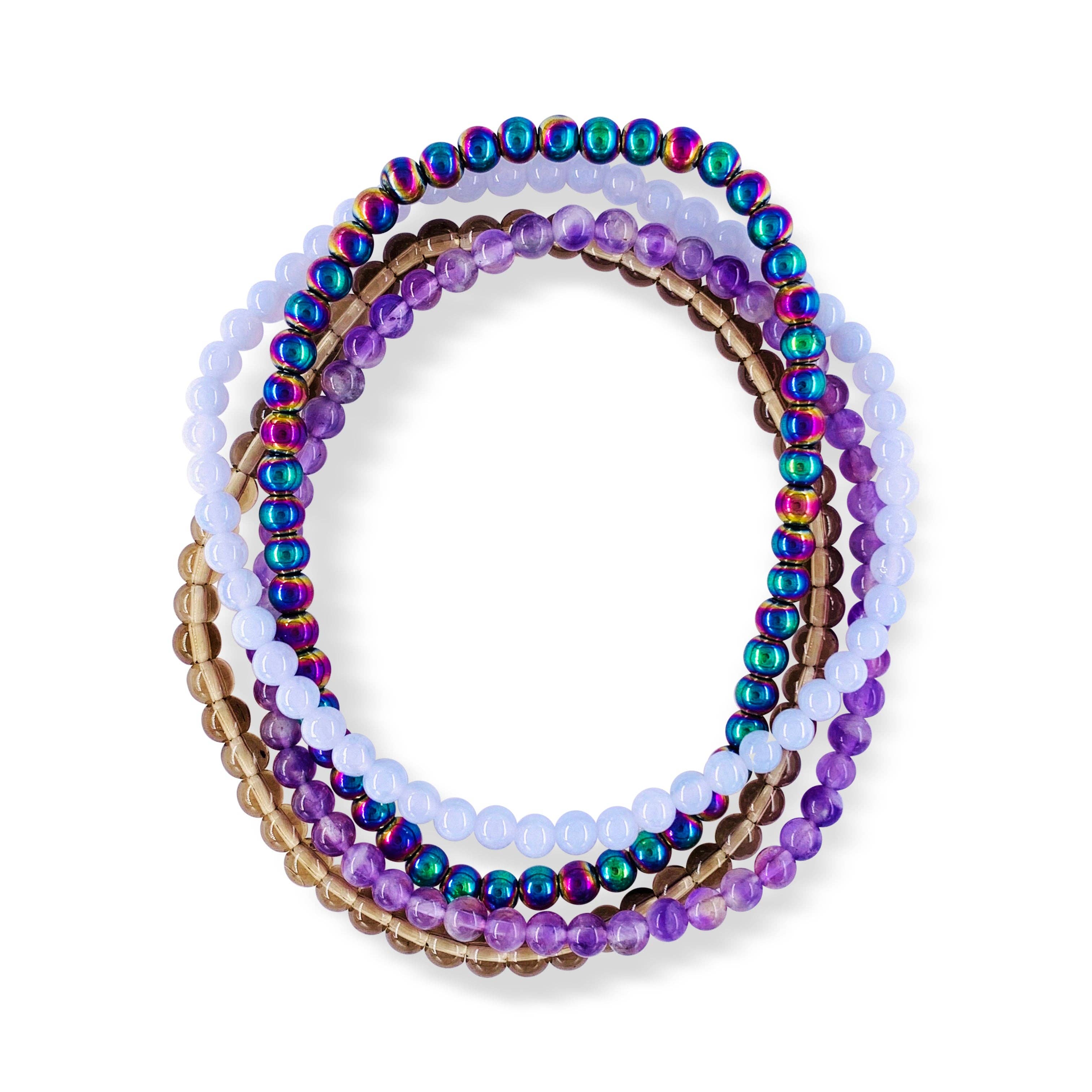 Soul Charms - Wholesale Jewelry Set - Anti-Anxiety Stress Reliever Stackable Crystal Bracelet Set5