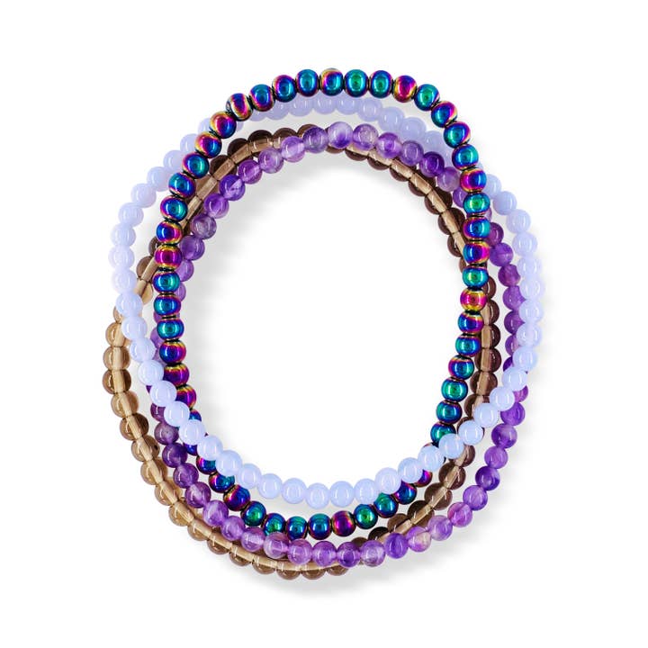 Soul Charms - Wholesale Jewelry Set - Anti-Anxiety Stress Reliever Stackable Crystal Bracelet Set5