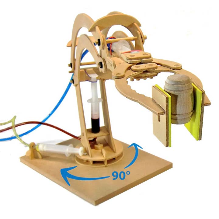 Science and Nature – wholesale DIY craft kit – Child – Hydraulic Robotic Arm Wooden Kit