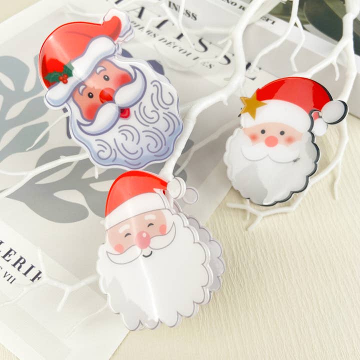 mildstyles - Wholesale Hair Clip - Women's - Christmas Santa Hair Claw Clip,Christmas tree Hair clip