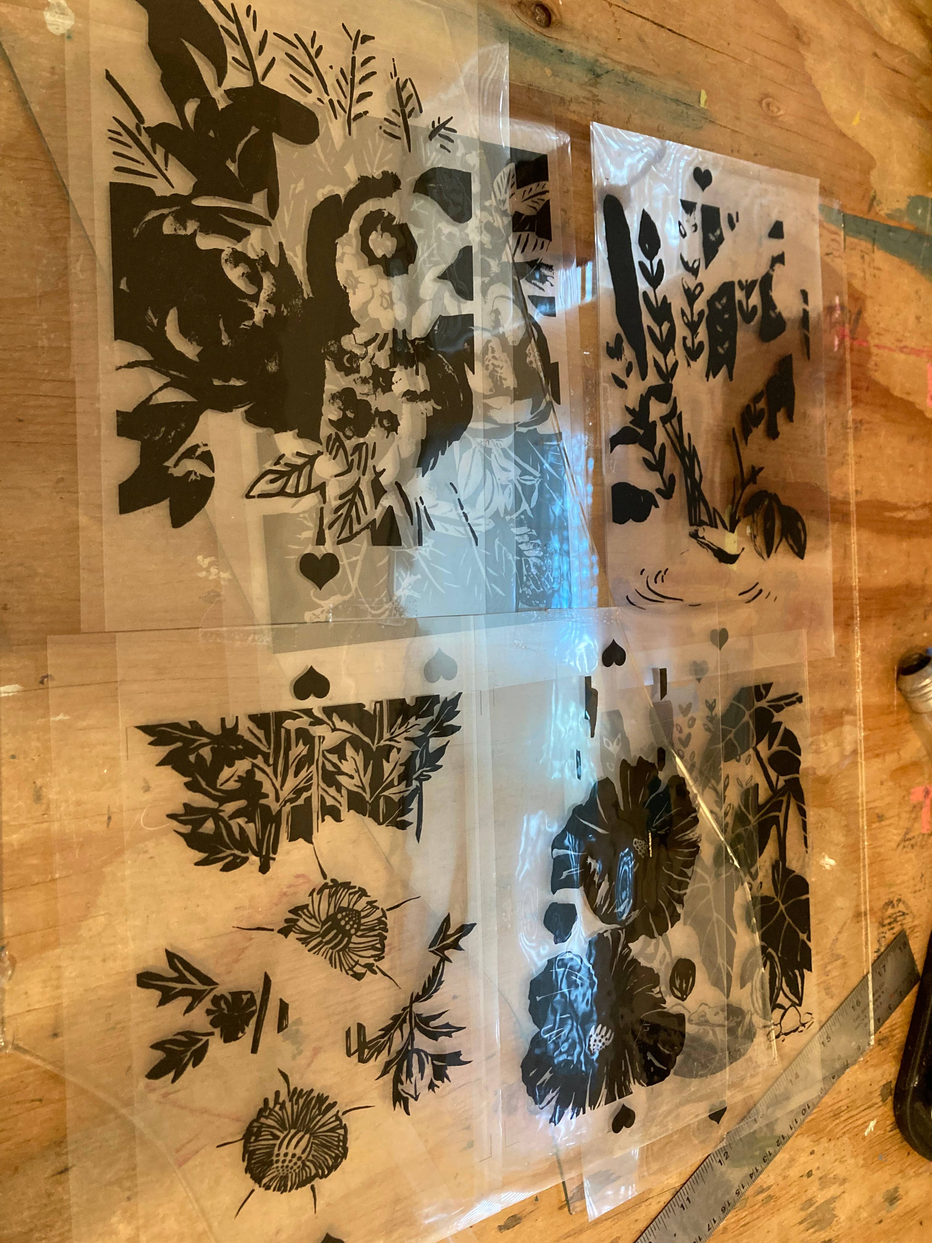 Kathie Studio – wholesale Vardagliga hälsningskort – Tulip Design Silkscreen gratulationskort på handgjort papper7