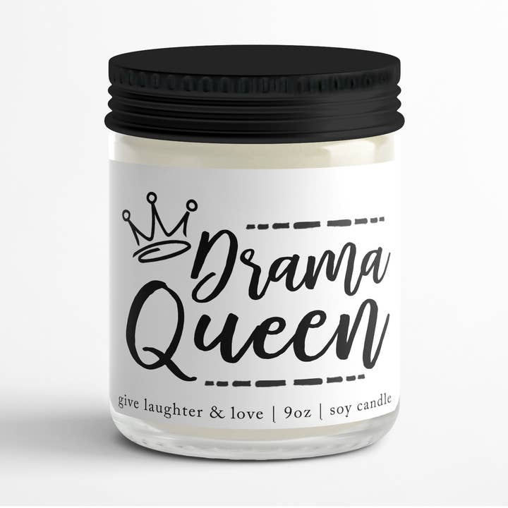 Drama Queen Themed Candle for wholesale by Give Laughter and Love