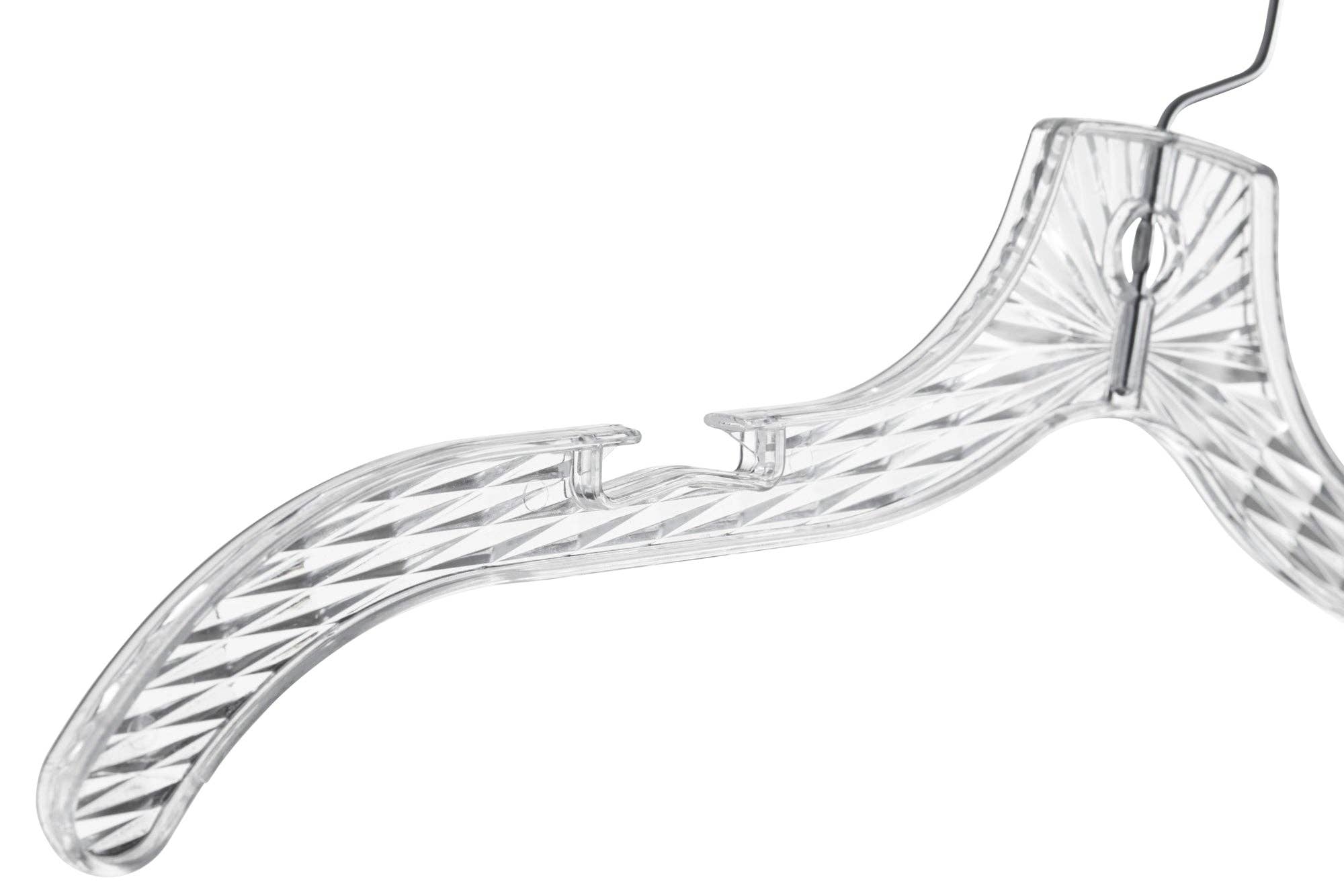 DEILSY - Wholesale Clothes Hangers - Crystal Clear Plastic Hangers (4 Pcs Per Paper Sleeve)6