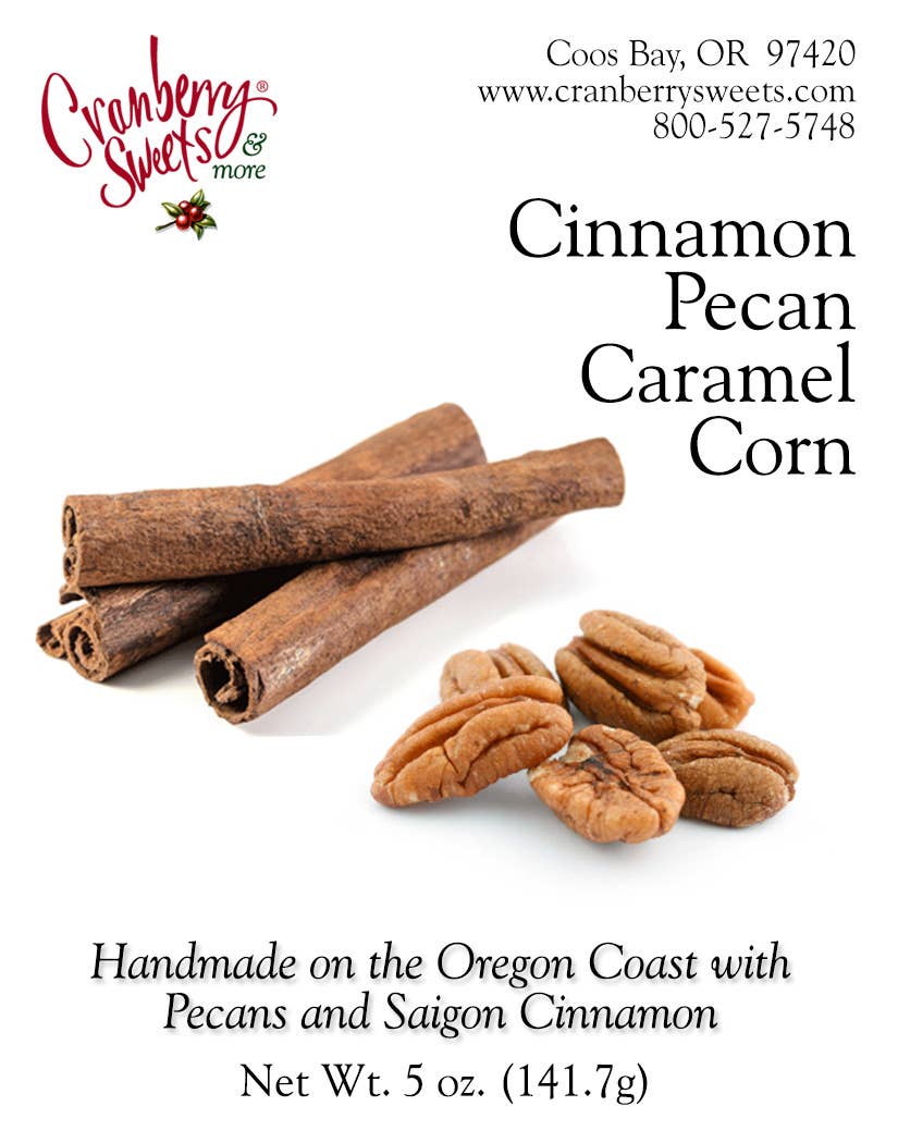 Cranberry Sweets & More - Wholesale Popcorn - Cinnamon Pecan Caramel Corn0