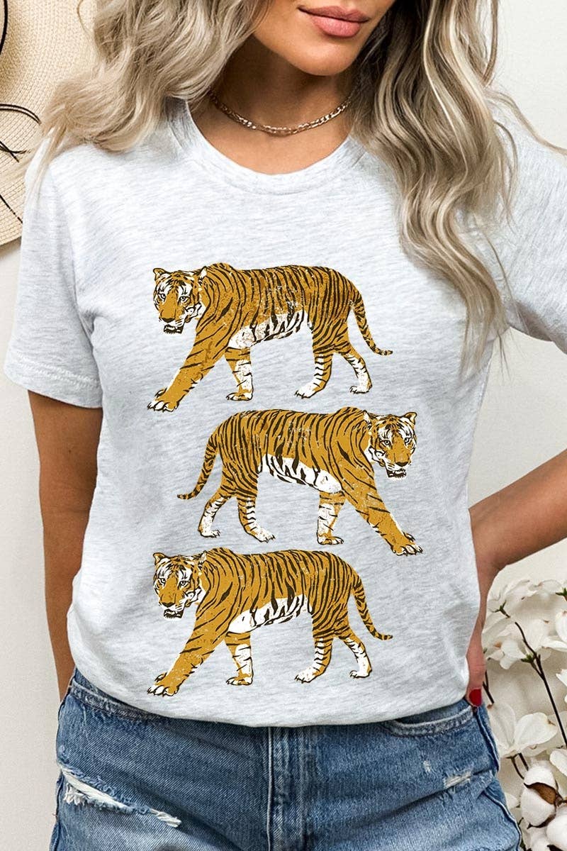 COLORBEAR – Engroshandel Grafisk t-shirt - Dame – Retro Tigers Grafisk T-shirt0