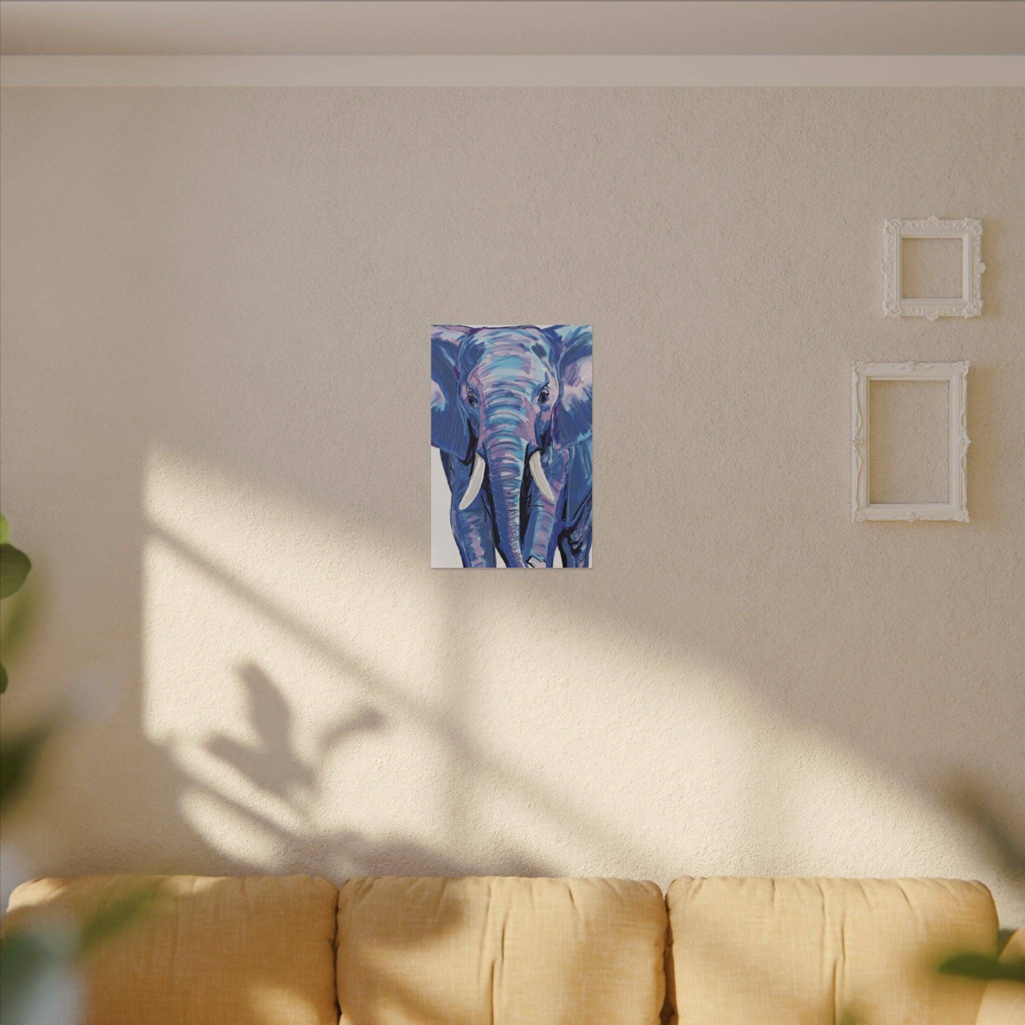 Blue Cava - Wholesale Art Print - Blue and Pink Elephant Canvas Art - Colorful Elephant Wall Décor40