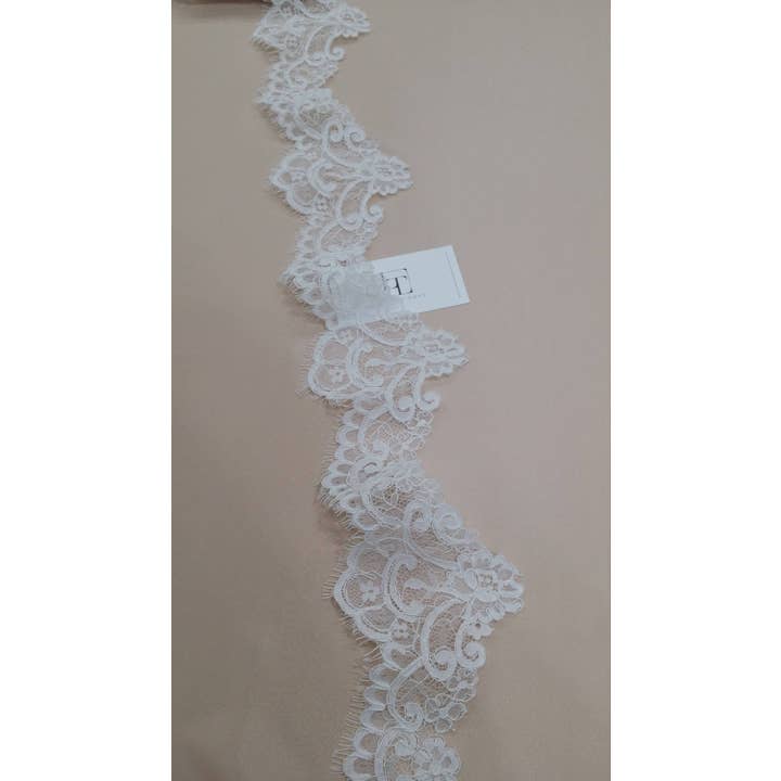 Lace To Love - Wholesale Craft supplies - Ivory French Lace Trim for Bridal Gowns and Veils1