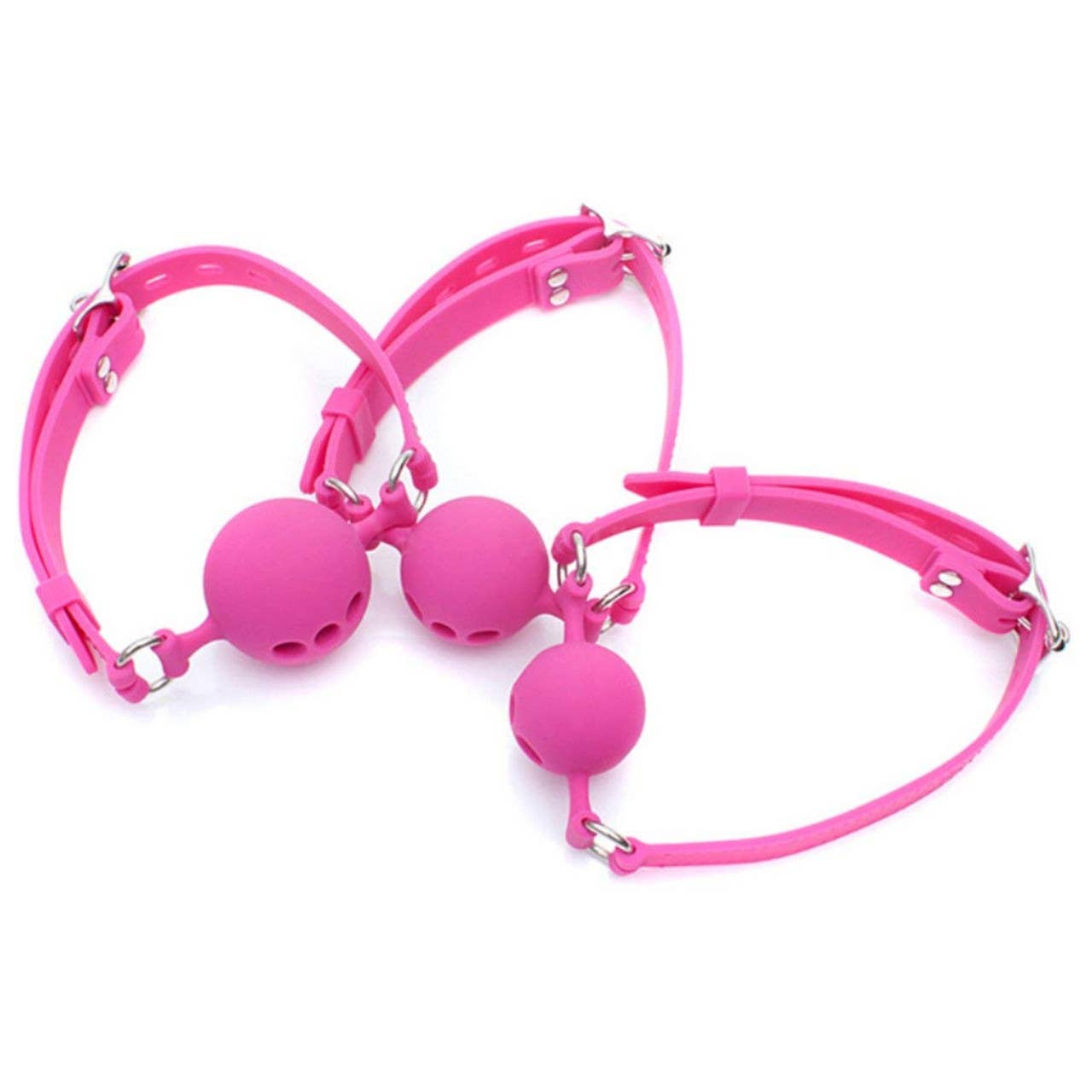 Plesur Body Products - Wholesale Sex Toy - Breathable Ball Gag - Black Silicone - Size Small13