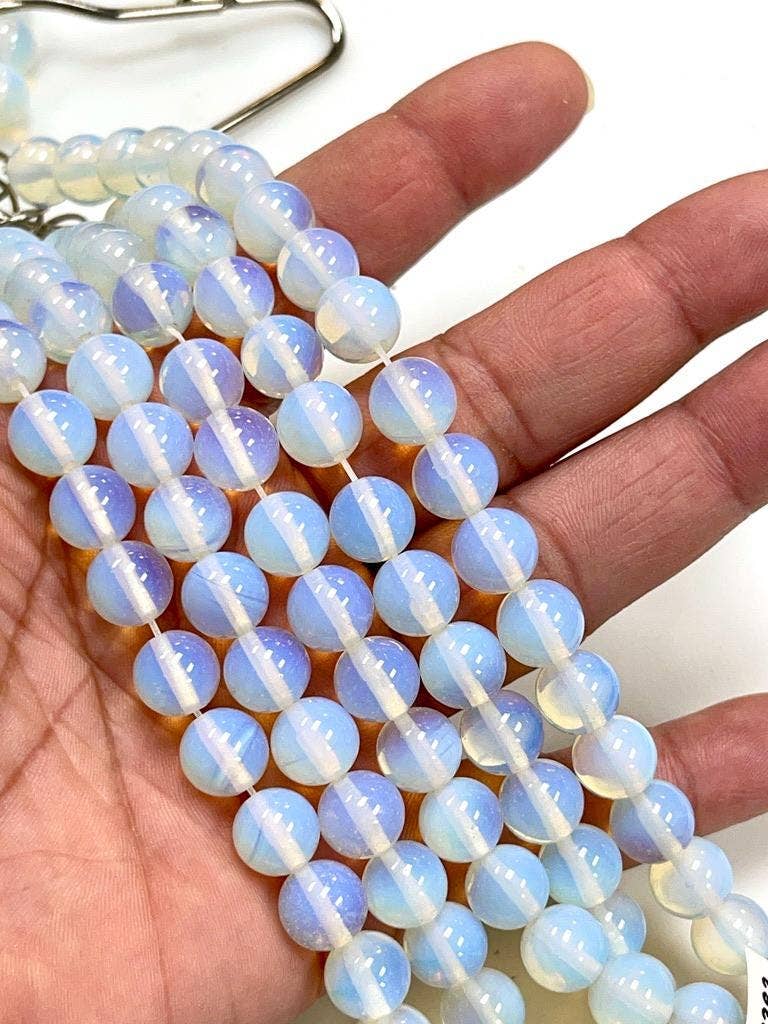 TRIVENI USA INC – wholesale Beads – 10mm Flashy Opalite Gemstone Beads, Opal Round  Beads For1