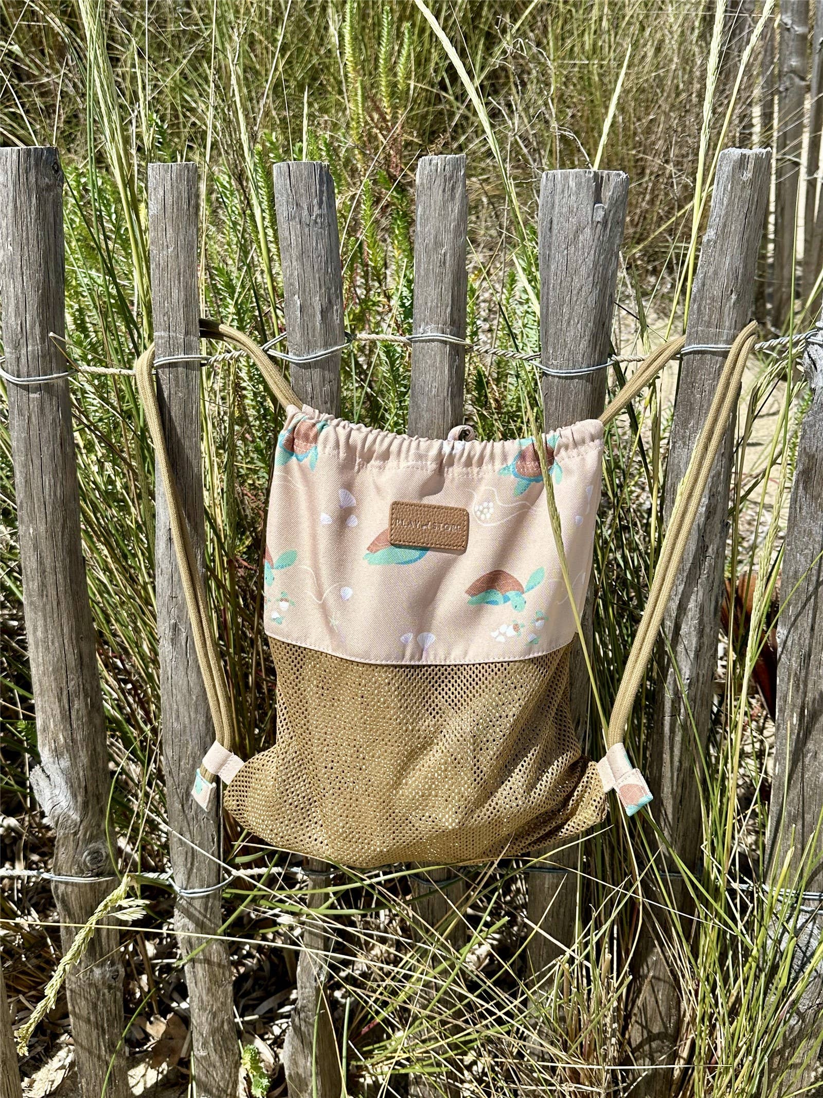 Play and Store - Vente Sac à dos – enfant - Sac à dos de plage pour enfants motif tortue1