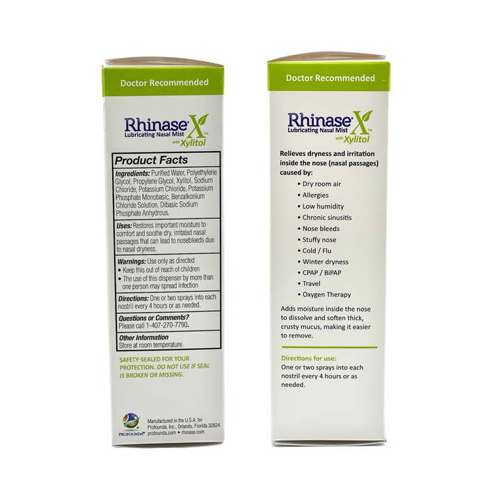 Rhinase - Wholesale Nasal Care - Rhinase X Nasal Spray | Less Sneezing, Itchiness, Nasal drip and Congestion | Mores Than Just Saline | Now with Xylitol | Long Lasting Symptom Relief from Nasal Dryness | (1 oz.)