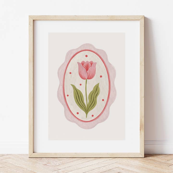 Affiche Vintage Tulp voor wholesale door Marie-Lise Illustration