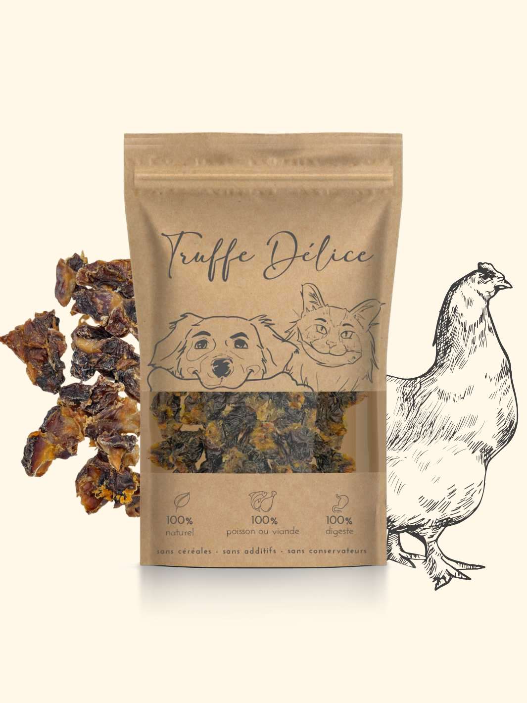 Truffe Délice - Wholesale Pet Treats - Dog - Chicken hearts0