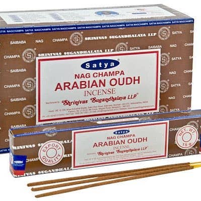 Satya Arabian Oudh 15gms (12/Box) for wholesale by GREENROOTS USA LLC